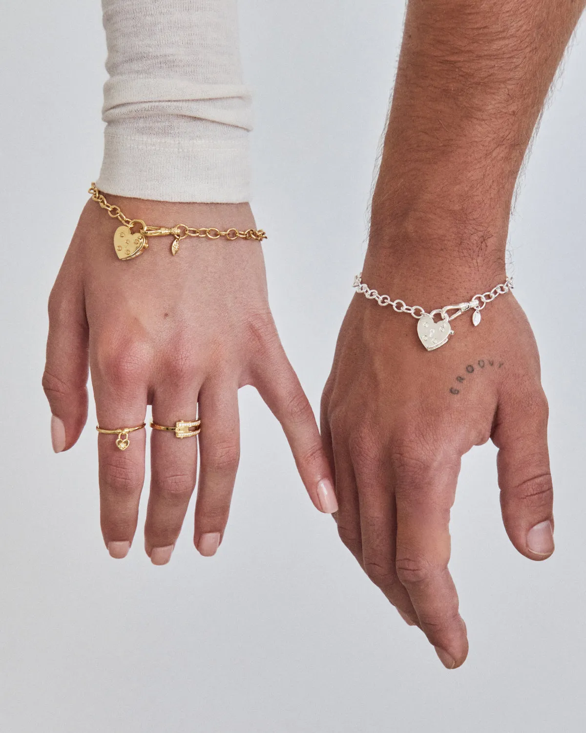 18k Gold Vermeil Love Unlocked Padlock Bracelet Bycharlotte