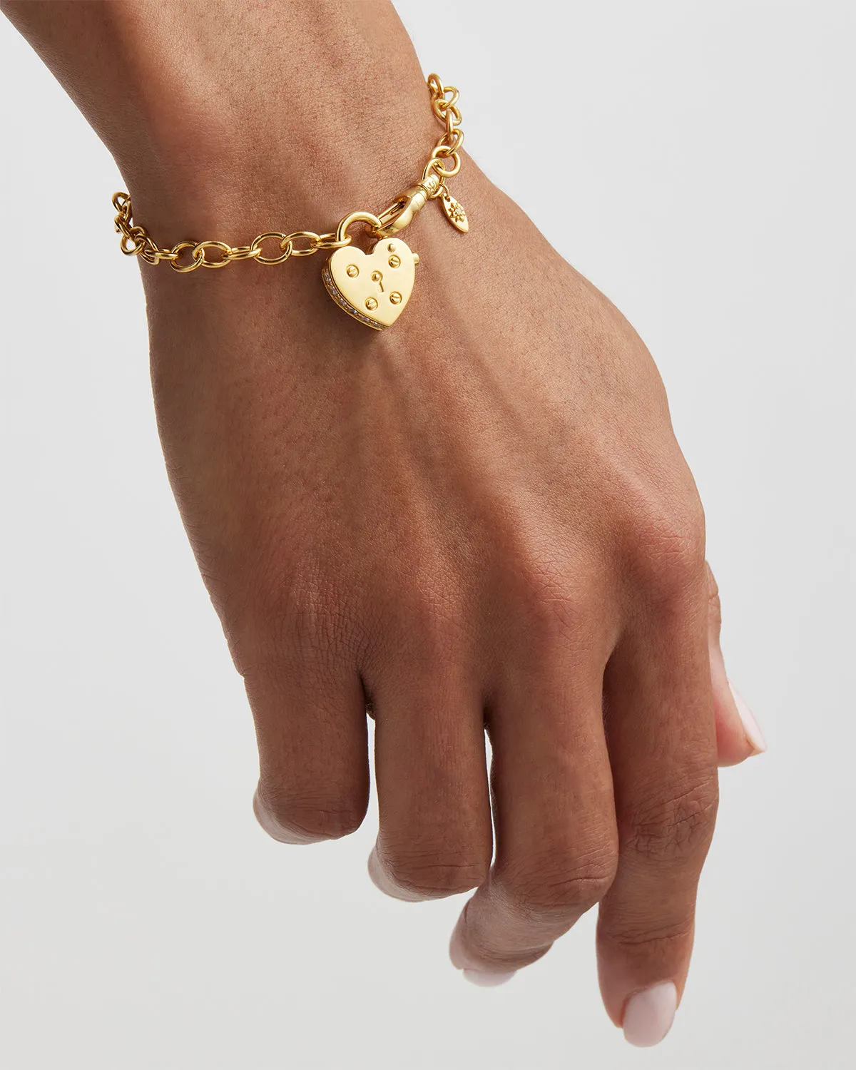 18k Gold Vermeil Love Unlocked Padlock Bracelet Bycharlotte