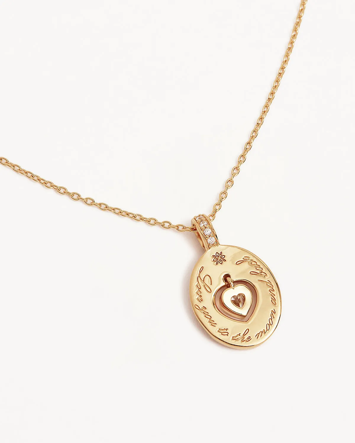 18k Gold Vermeil Love You to the Moon and Back Necklace Bycharlotte