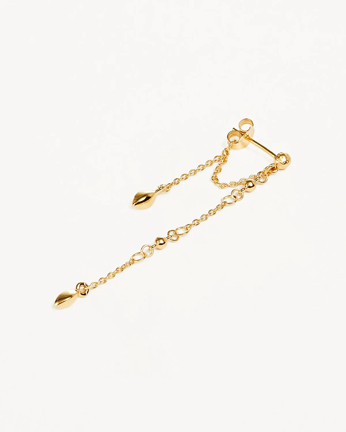 18k Gold Vermeil Luck and Love Chain Earrings Bycharlotte