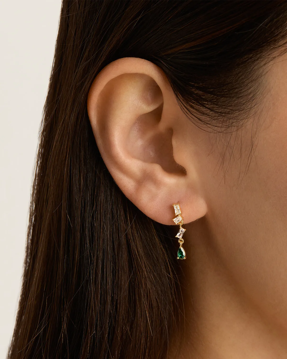 18k Gold Vermeil Magnetic Soul Drop Earrings Bycharlotte