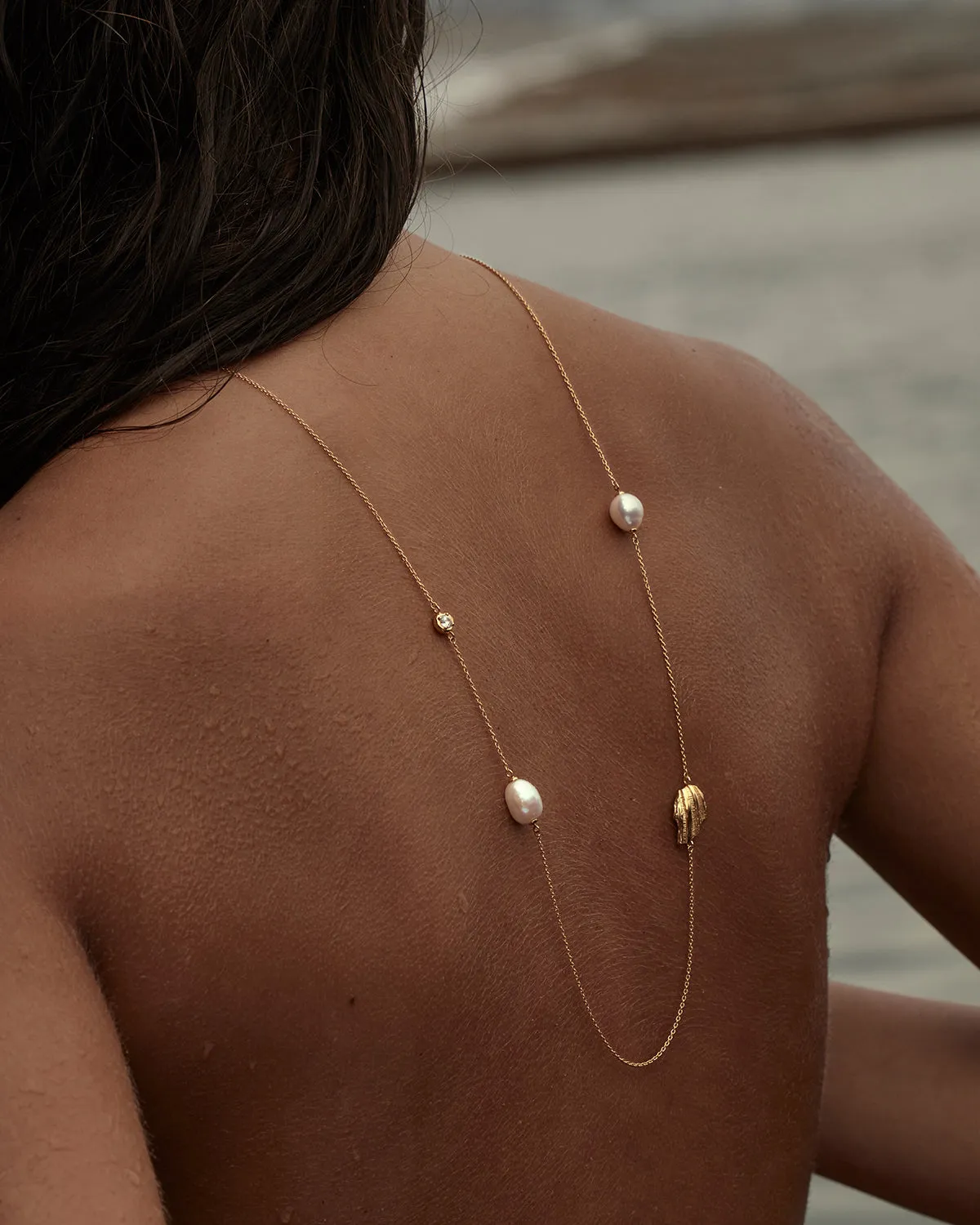 18k Gold Vermeil Moonlit Tides Necklace Bycharlotte