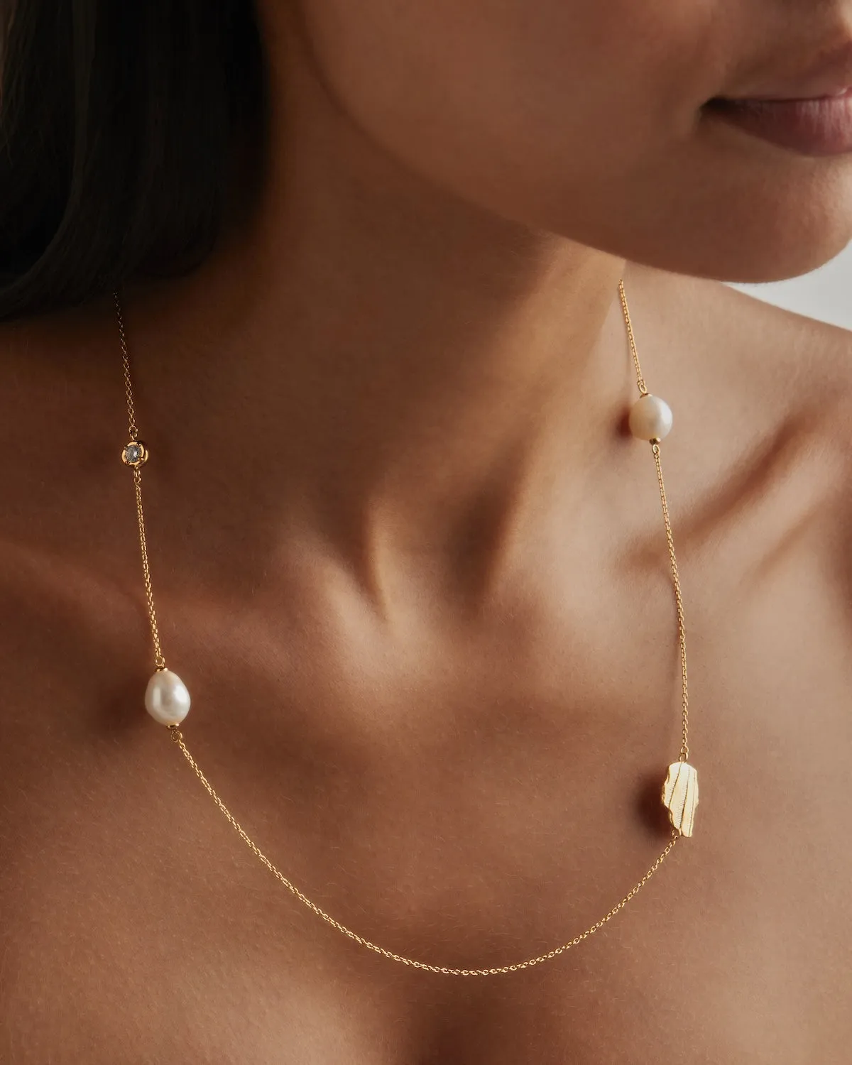 18k Gold Vermeil Moonlit Tides Necklace Bycharlotte