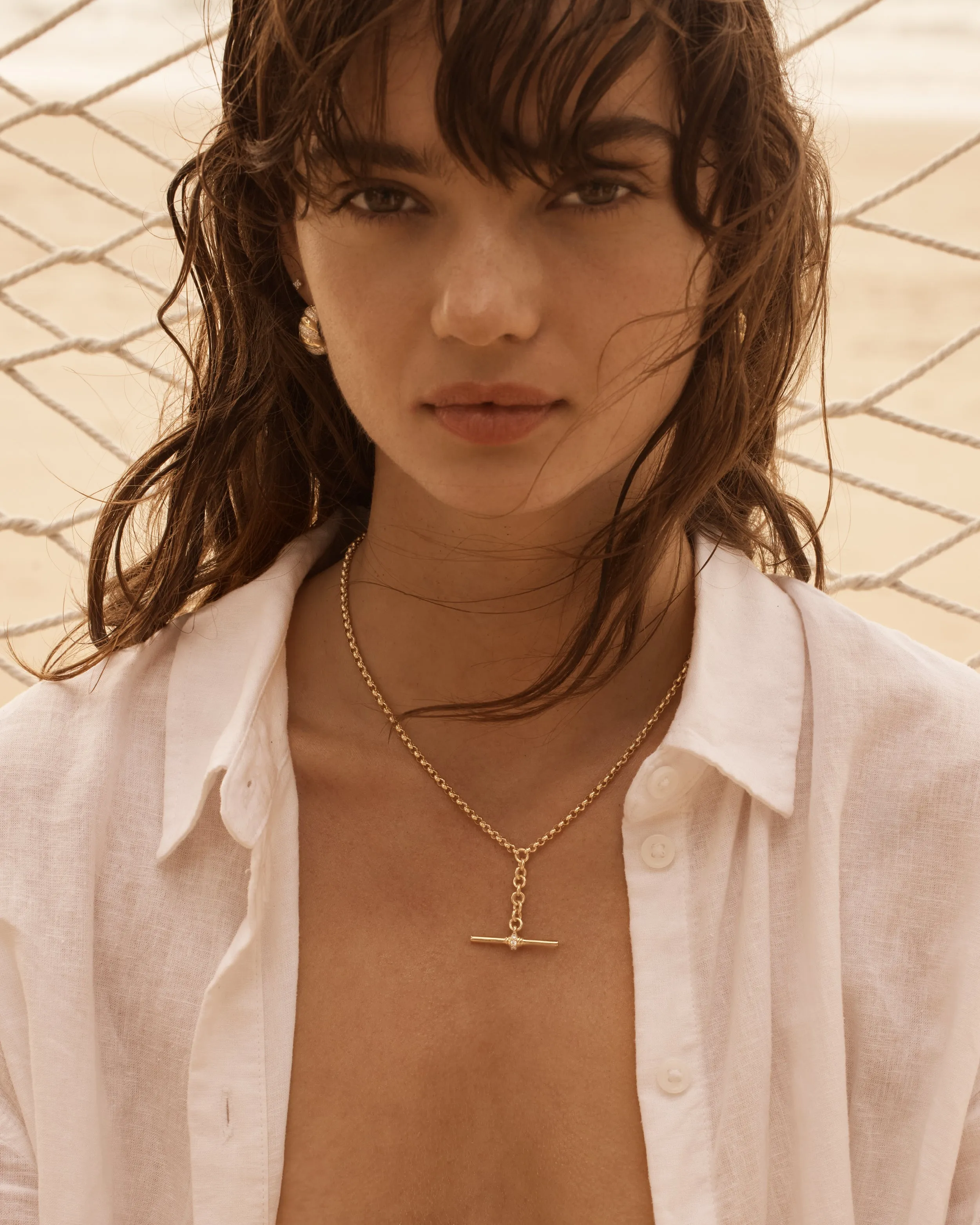 18k Gold Vermeil Muse Fob Chain Necklace Bycharlotte
