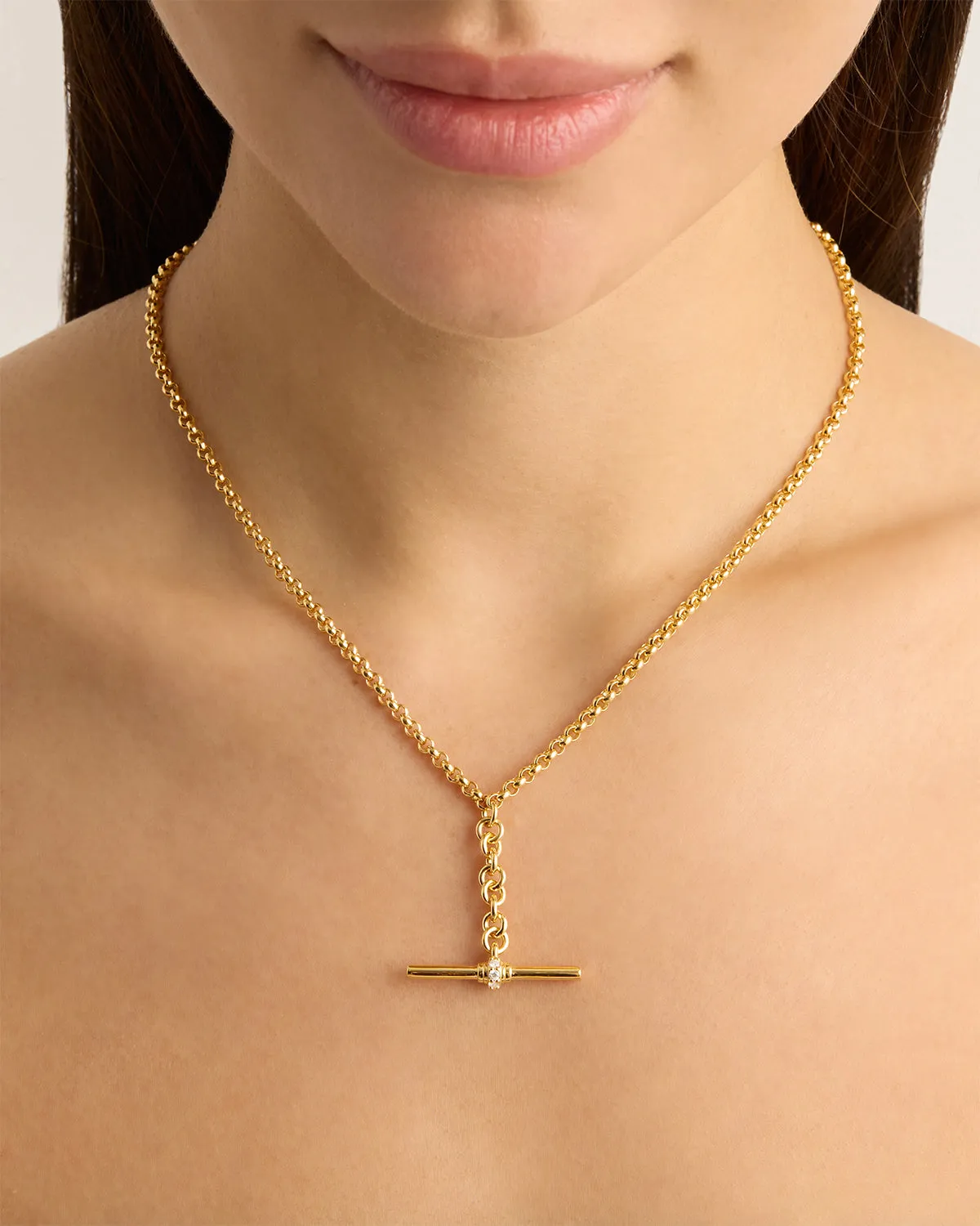 18k Gold Vermeil Muse Fob Chain Necklace Bycharlotte