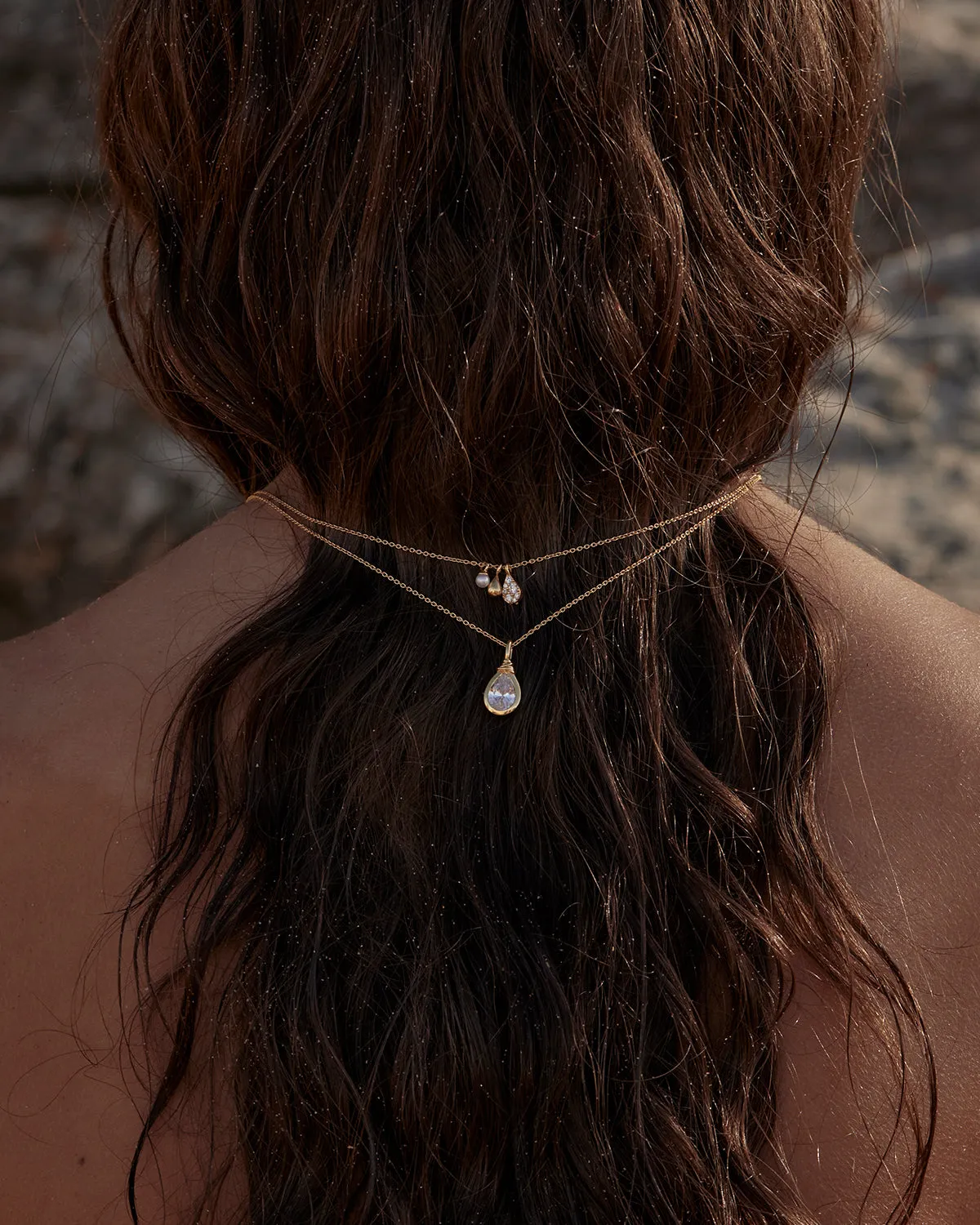 18k Gold Vermeil Ocean Mist Necklace Bycharlotte