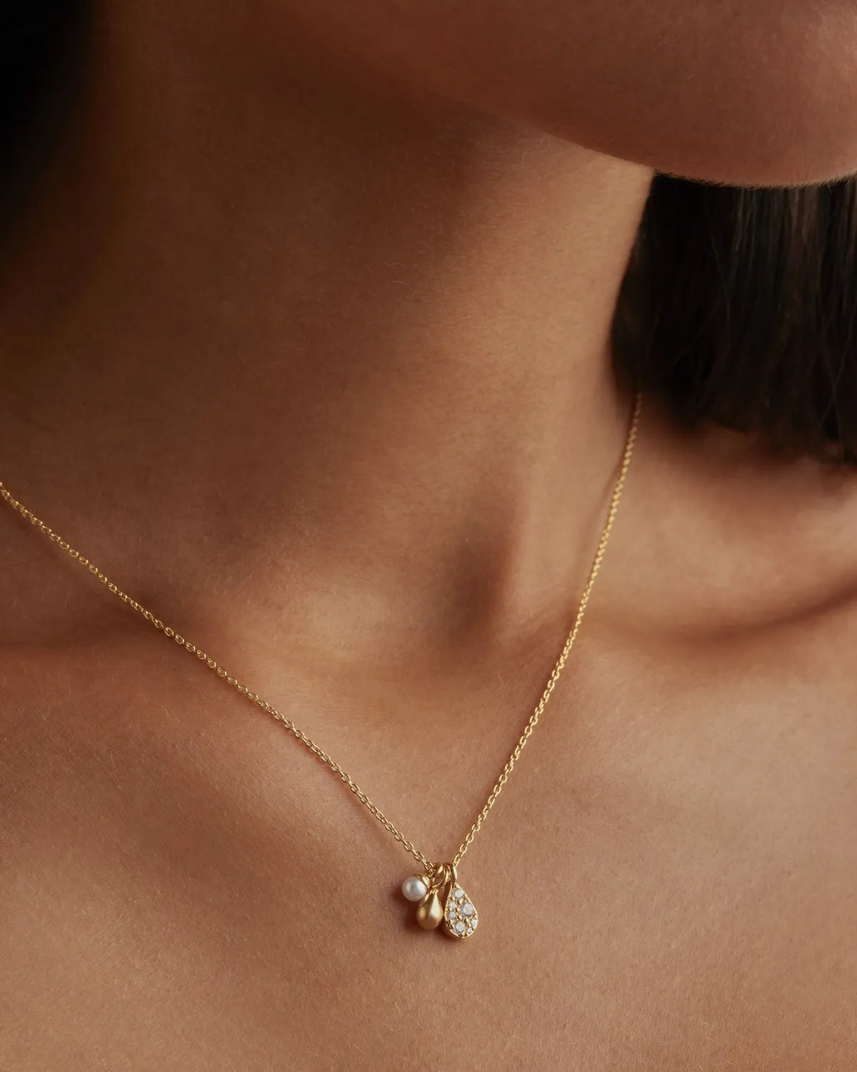 18k Gold Vermeil Ocean Mist Necklace Bycharlotte