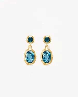 18k Gold Vermeil Sacred Jewel Topaz Earrings Bycharlotte
