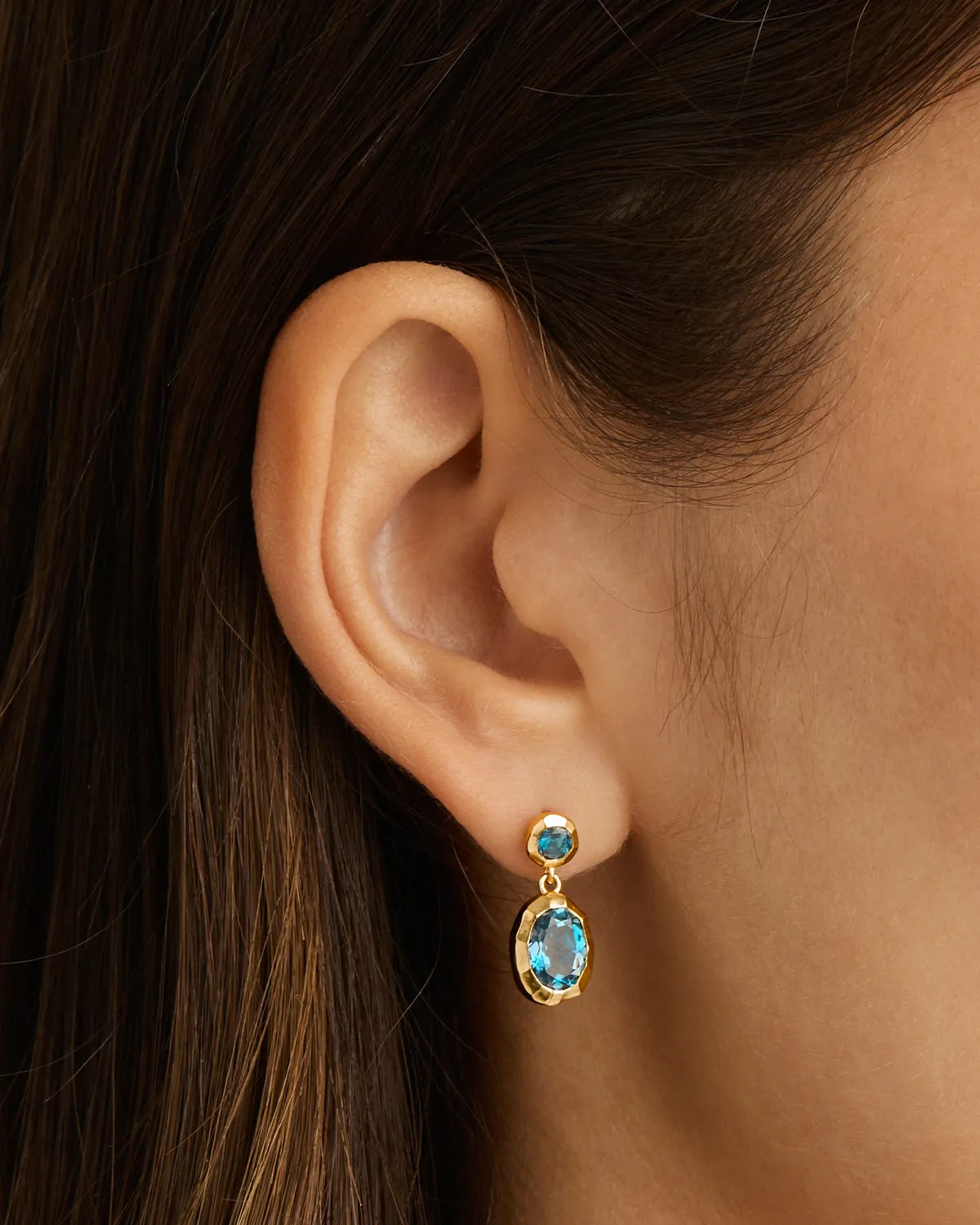 18k Gold Vermeil Sacred Jewel Topaz Earrings Bycharlotte