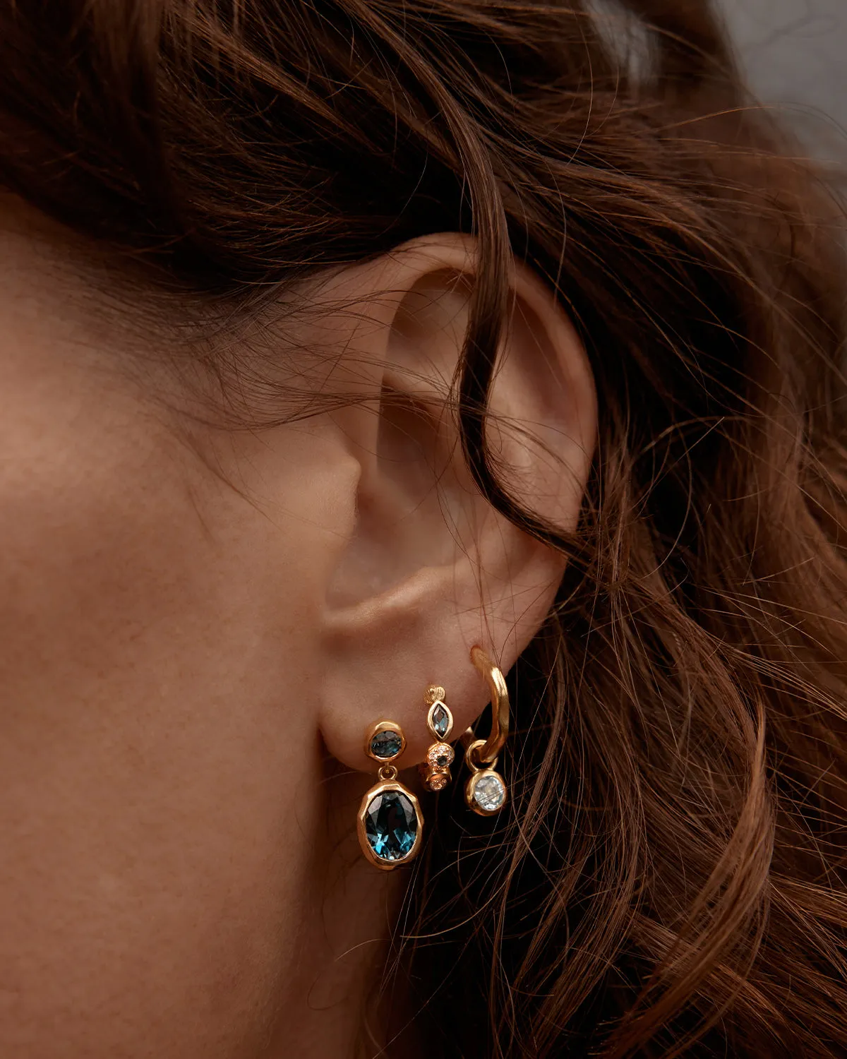 18k Gold Vermeil Sacred Jewel Topaz Earrings Bycharlotte