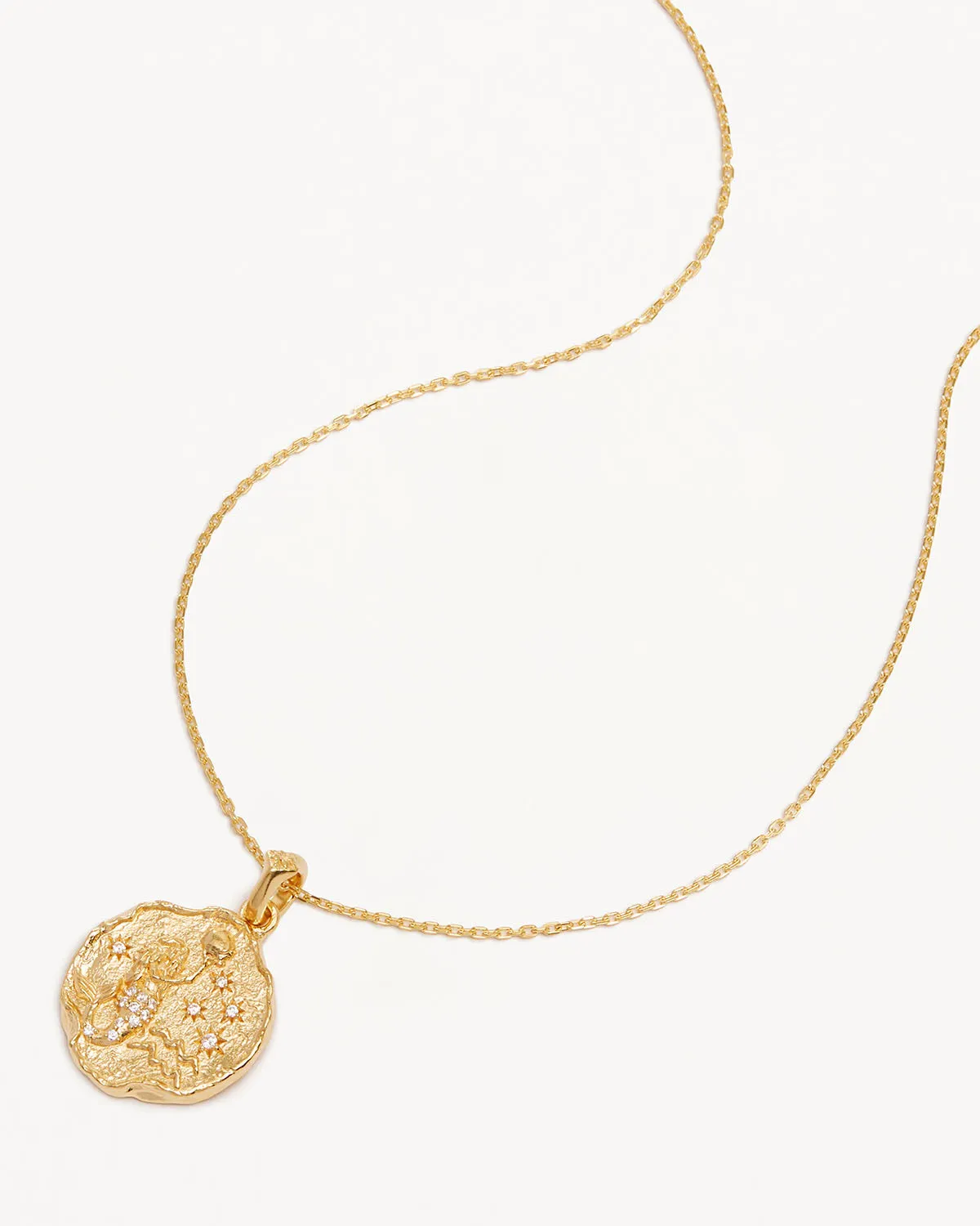 18k Gold Vermeil She is Zodiac Necklace - Aquarius Bycharlotte