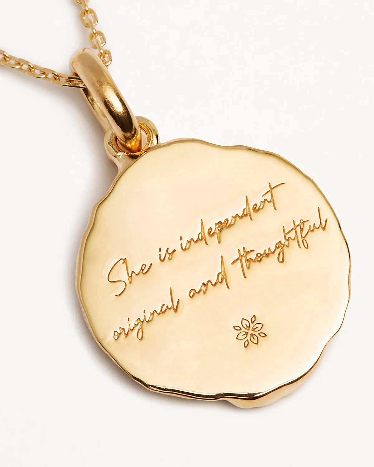 18k Gold Vermeil She is Zodiac Necklace - Aquarius Bycharlotte
