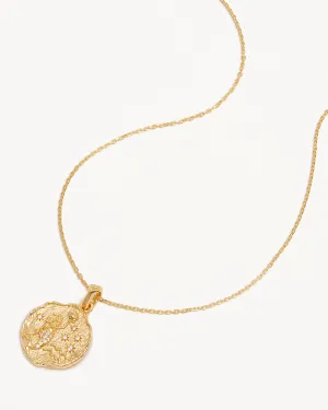 18k Gold Vermeil She is Zodiac Necklace - Aquarius Bycharlotte