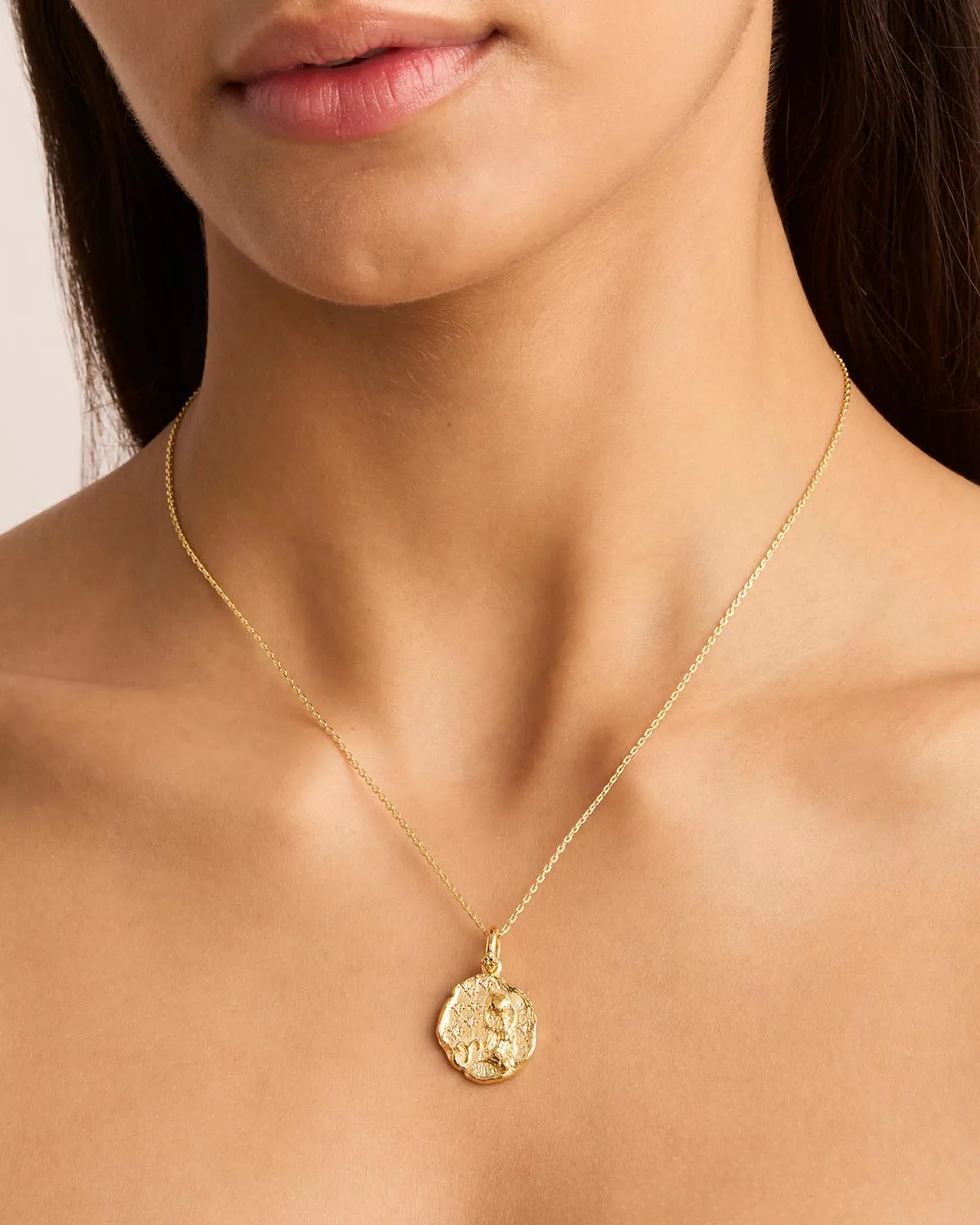 18k Gold Vermeil She is Zodiac Necklace - Aries Bycharlotte