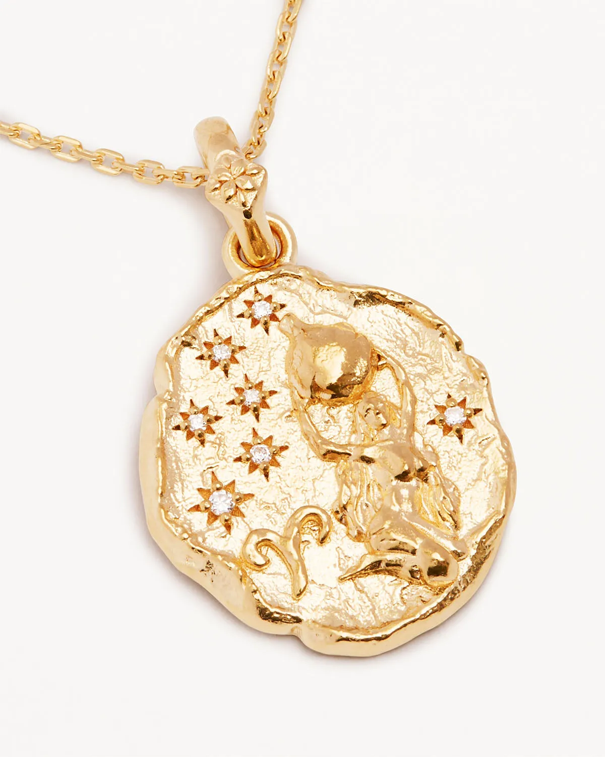 18k Gold Vermeil She is Zodiac Necklace - Aries Bycharlotte