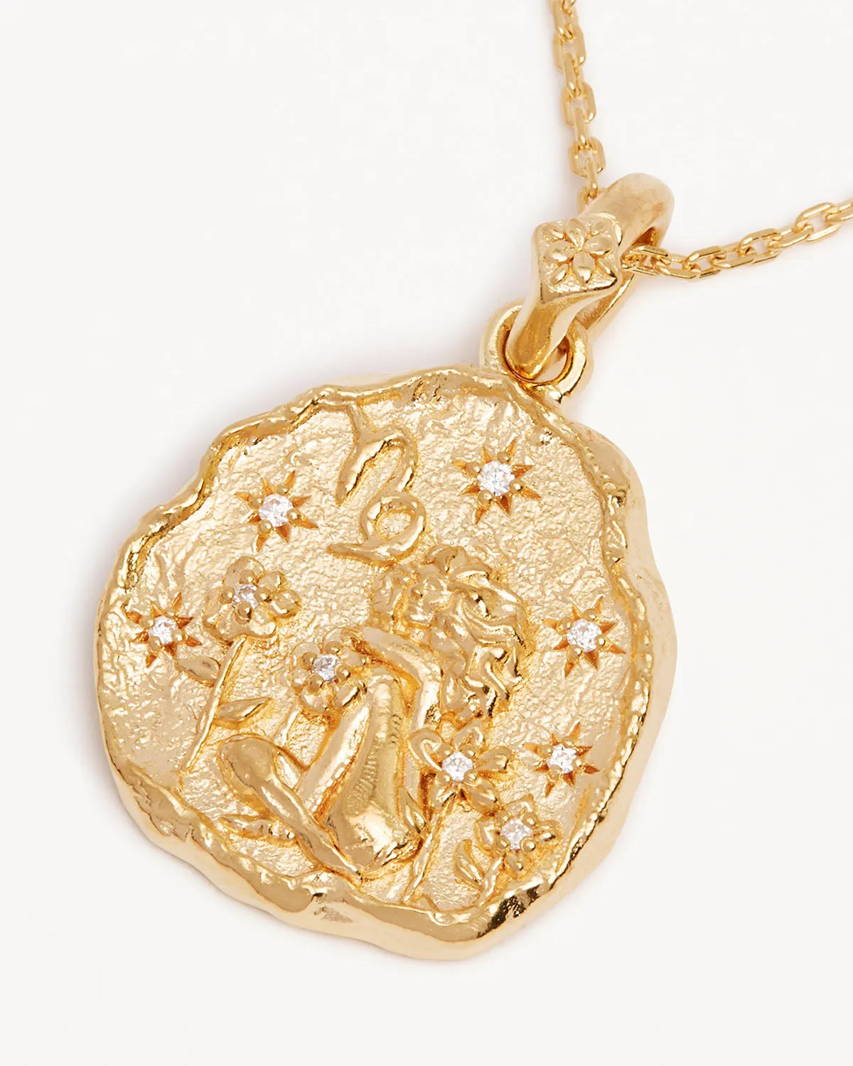 18k Gold Vermeil She is Zodiac Necklace - Capricorn Bycharlotte