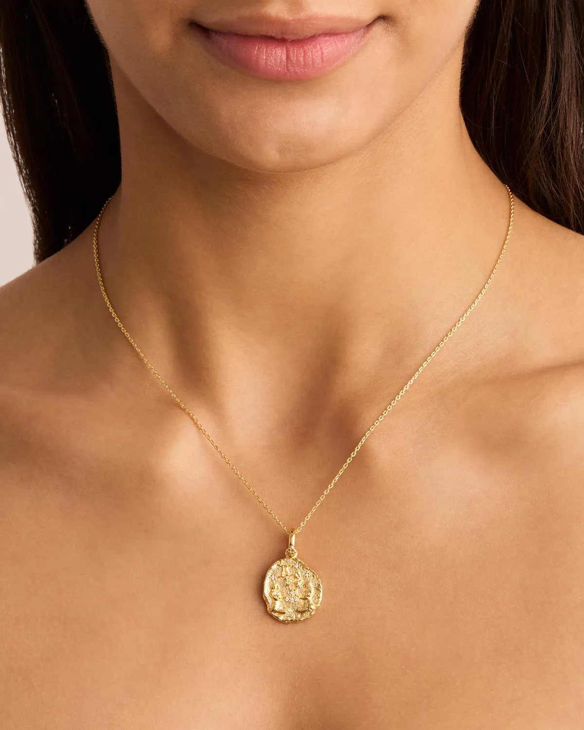 18k Gold Vermeil She is Zodiac Necklace - Gemini Bycharlotte