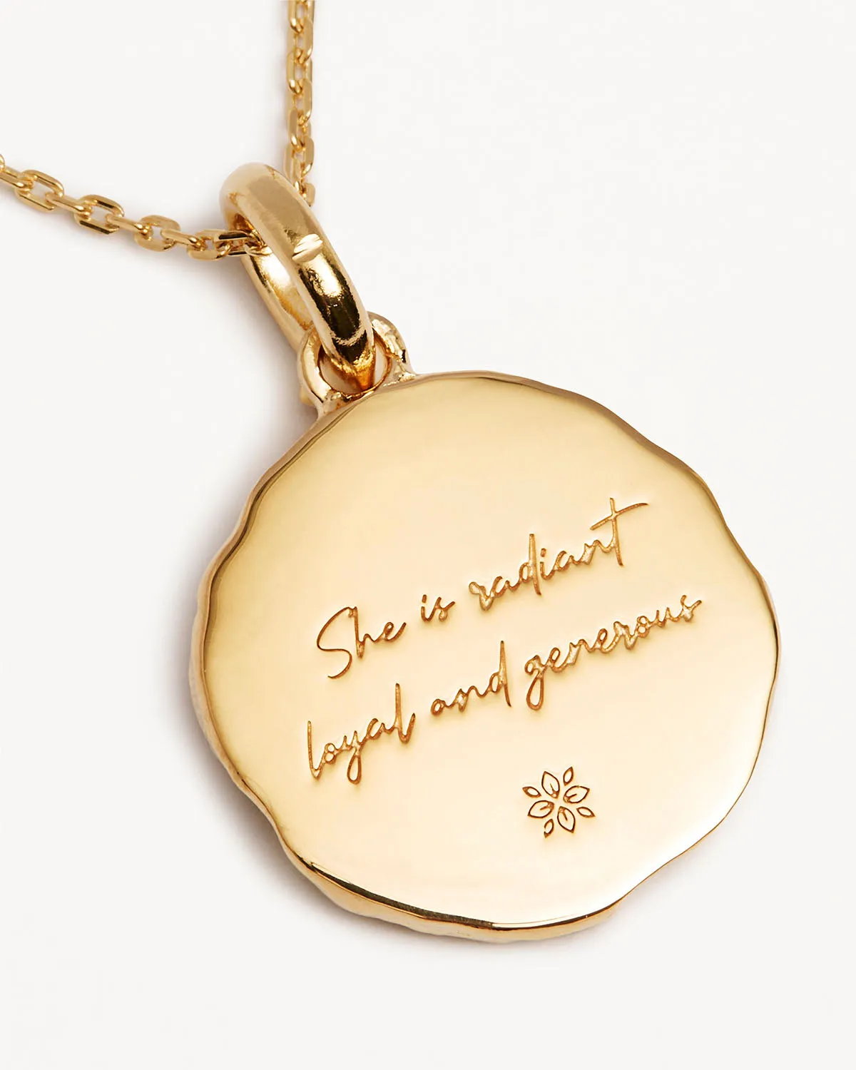 18k Gold Vermeil She is Zodiac Necklace - Leo Bycharlotte