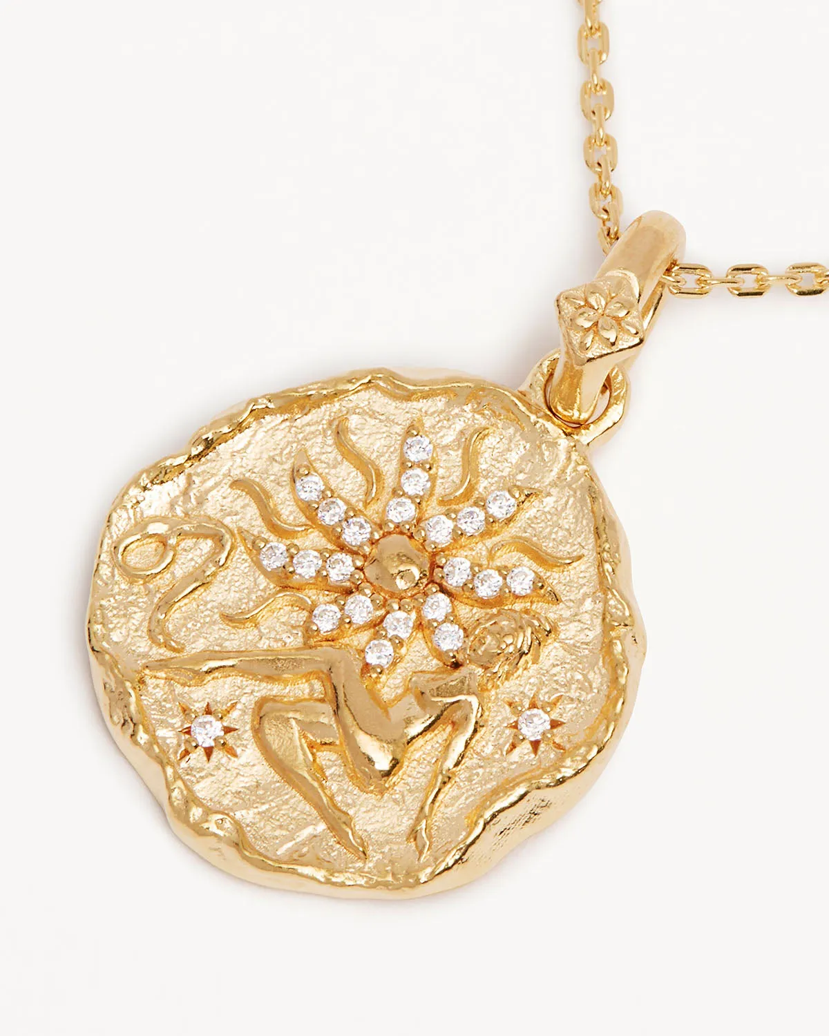 18k Gold Vermeil She is Zodiac Necklace - Leo Bycharlotte