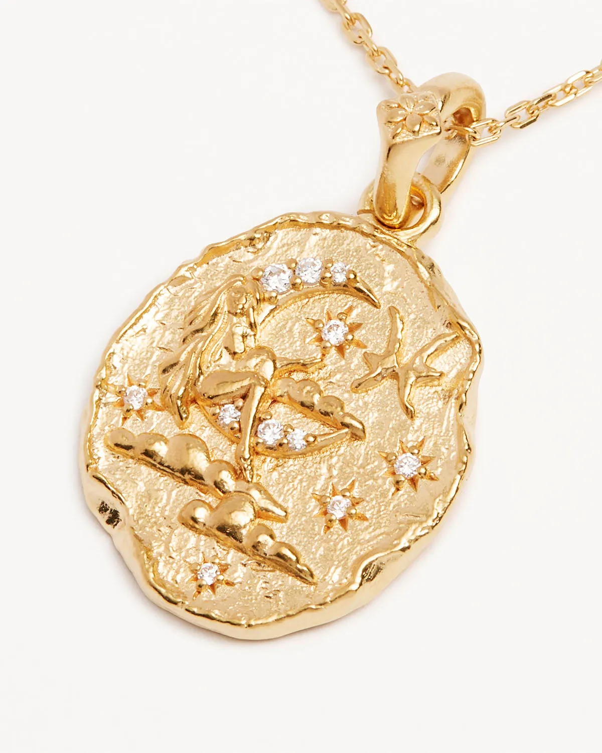 18k Gold Vermeil She is Zodiac Necklace - Pisces Bycharlotte