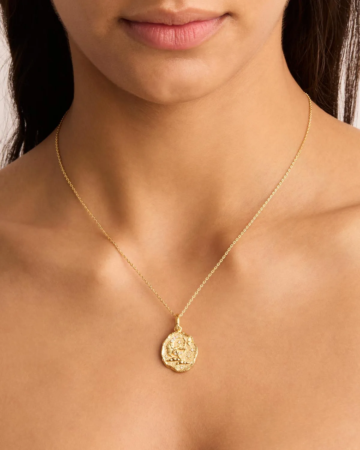 18k Gold Vermeil She is Zodiac Necklace - Pisces Bycharlotte