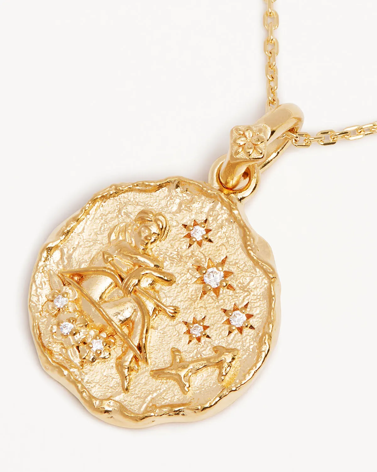 18k Gold Vermeil She is Zodiac Necklace - Sagittarius Bycharlotte