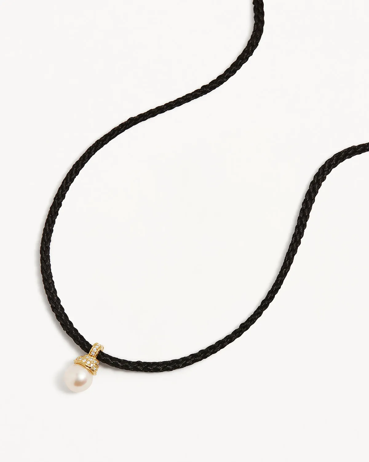 18k Gold Vermeil Whispers of Tranquillity Pearl Cord Choker Bycharlotte