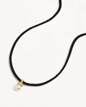 18k Gold Vermeil Whispers of Tranquillity Pearl Cord Choker Bycharlotte