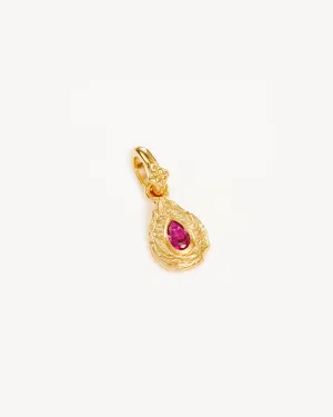 18k Gold Vermeil With Love Birthstone Annex Link Pendant - July Bycharlotte