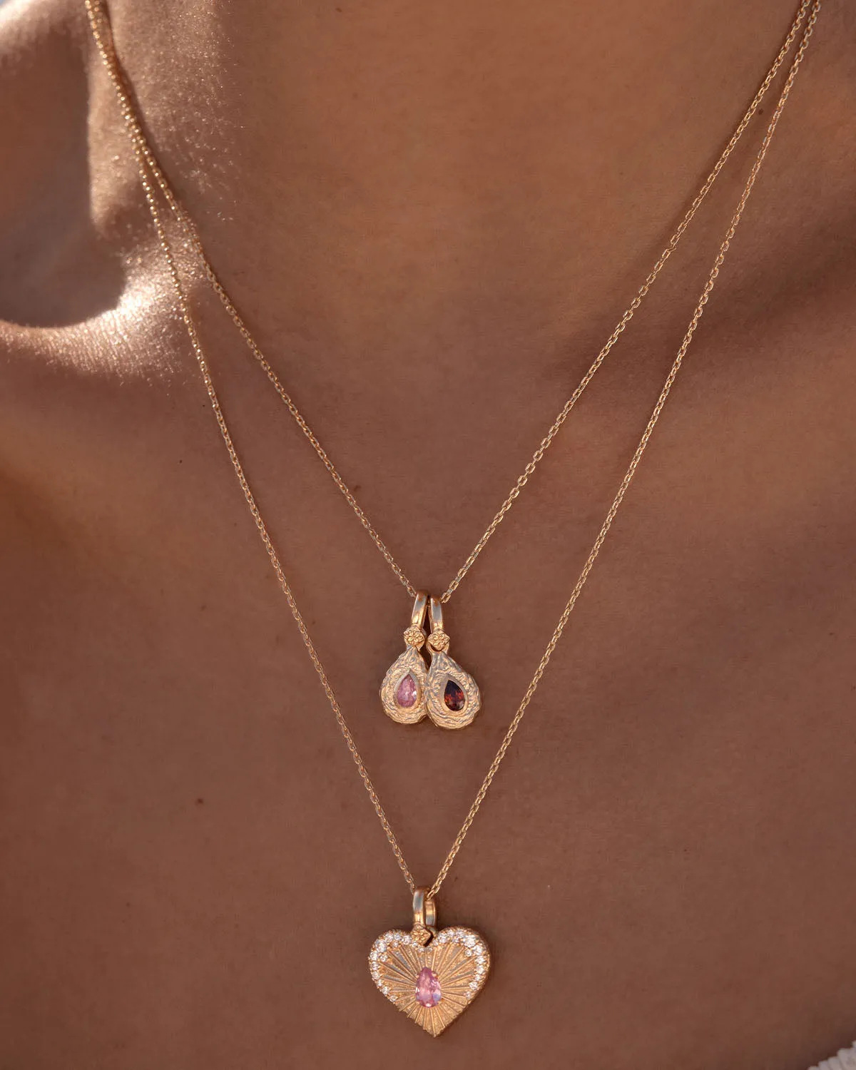 18k Gold Vermeil With Love Birthstone Annex Link Pendant - October Bycharlotte