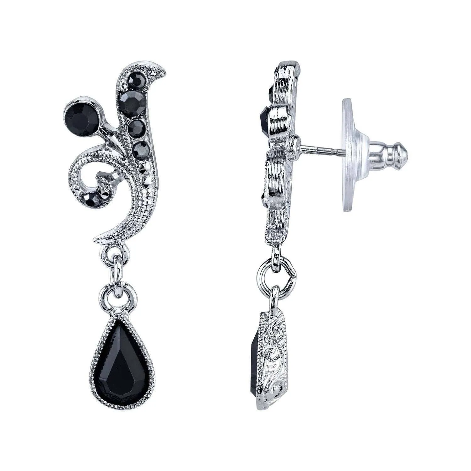 1928 Bridal Crystal Bridal Teardrop Earrings 1928 Jewelry