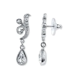 1928 Bridal Crystal Bridal Teardrop Earrings 1928 Jewelry