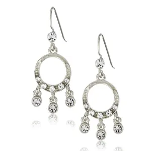 1928 Bridal Crystal Small Round Drop Earrings 1928 Jewelry