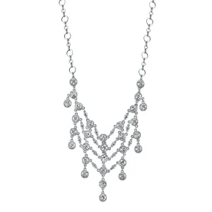 1928 Bridal Crystal Statement Bib Necklace 15"   3" Extender 1928 Jewelry