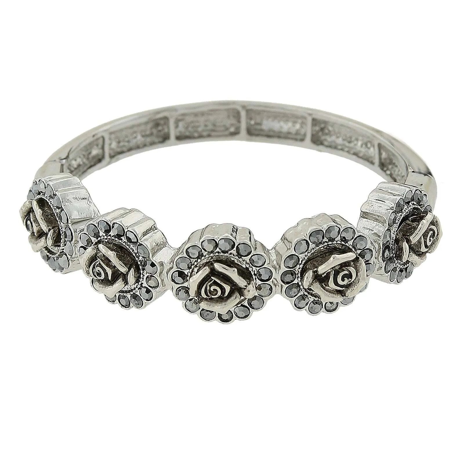 1928 Bridal Five Flowers Crystal Stretch Bracelet 1928 Jewelry