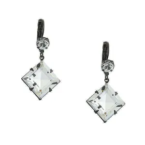 1928 Bridal Genuine Austrian Crystal Diamond Shape Drop Earrings 1928 Jewelry
