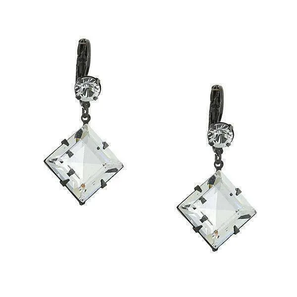 1928 Bridal Genuine Austrian Crystal Diamond Shape Drop Earrings 1928 Jewelry