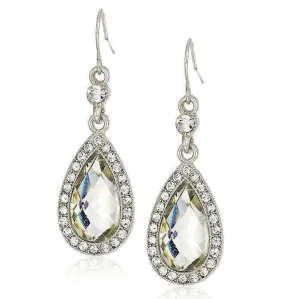 1928 Bridal Light Topaz Crystal Faceted Teardrop Drop Earrings 1928 Jewelry