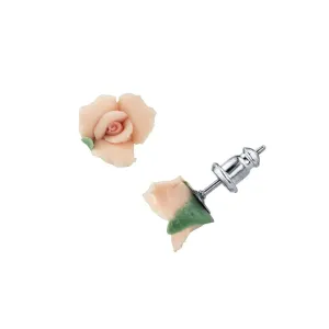 1928 Bridal Petite Porcelain Rose Stud Earrings 1928 Jewelry