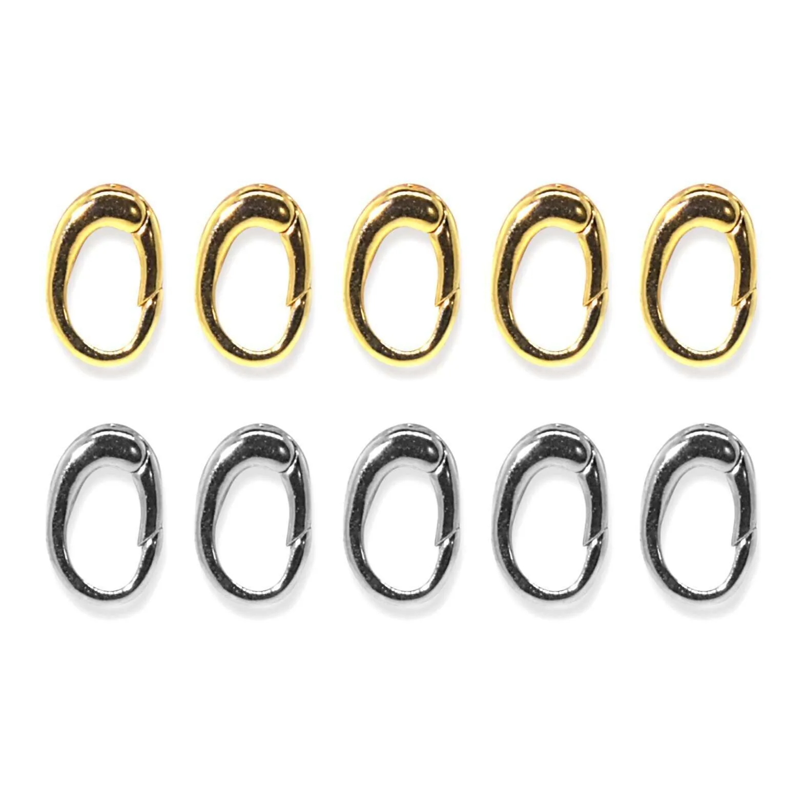 1928 Jewelry 10pc Gold And Silver Spring Bail Clasp 1928 Jewelry