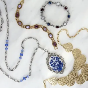 1928 Jewelry $200 Value Mystery Jewelry Box Two Necklaces and Two Bracelets 1928 Jewelry