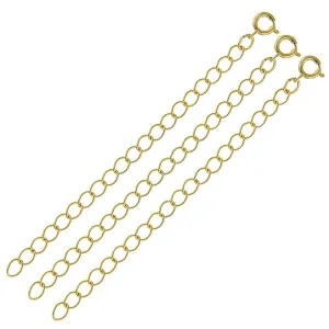 1928 Jewelry 3-Pack Necklace Extension Chains - 3-Inch Adjustable Length 1928 Jewelry