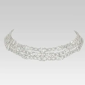 1928 Jewelry Austrian Crystal Draped Drop Necklace 13.5" Adjustable 1928 Jewelry