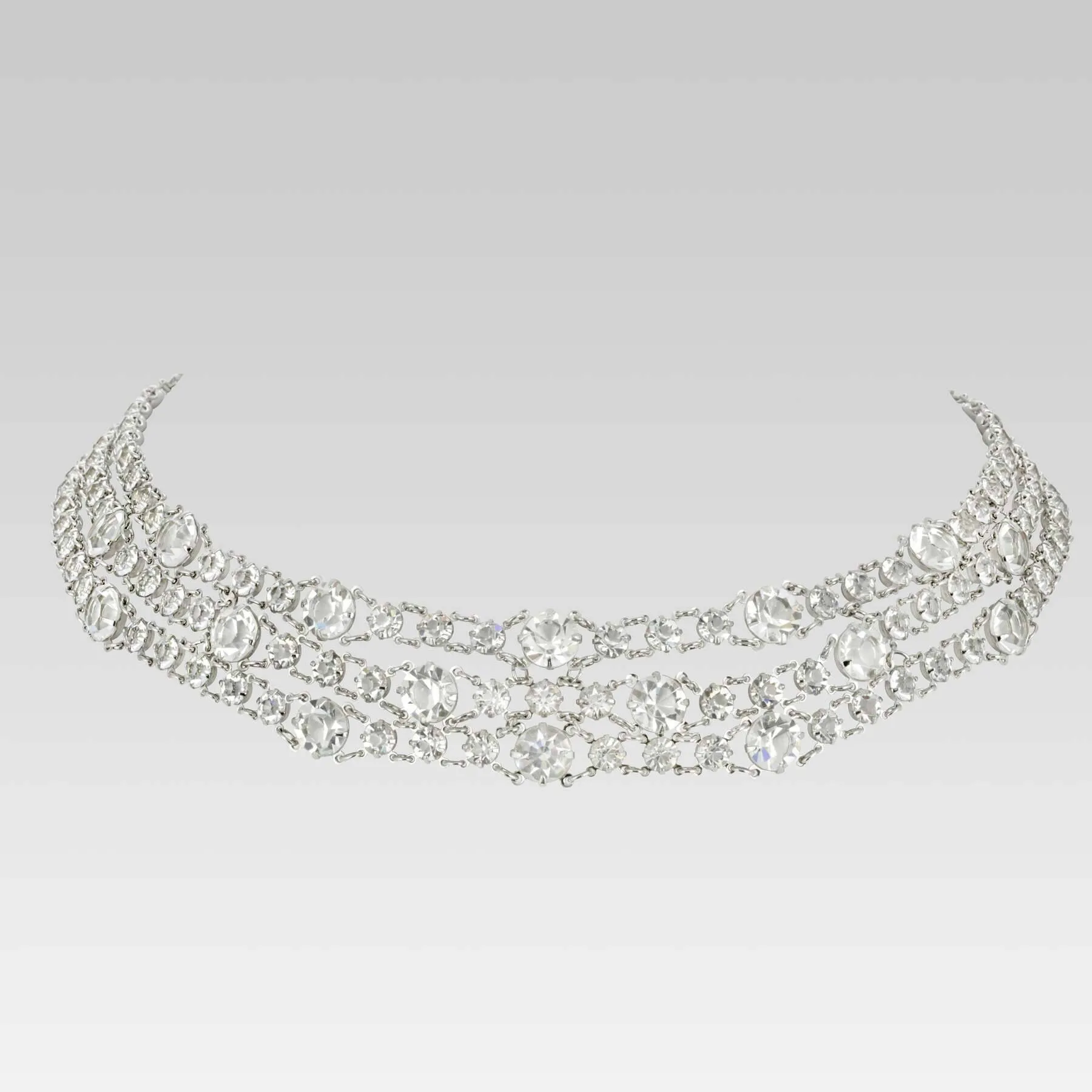1928 Jewelry Austrian Crystal Draped Drop Necklace 13.5" Adjustable 1928 Jewelry