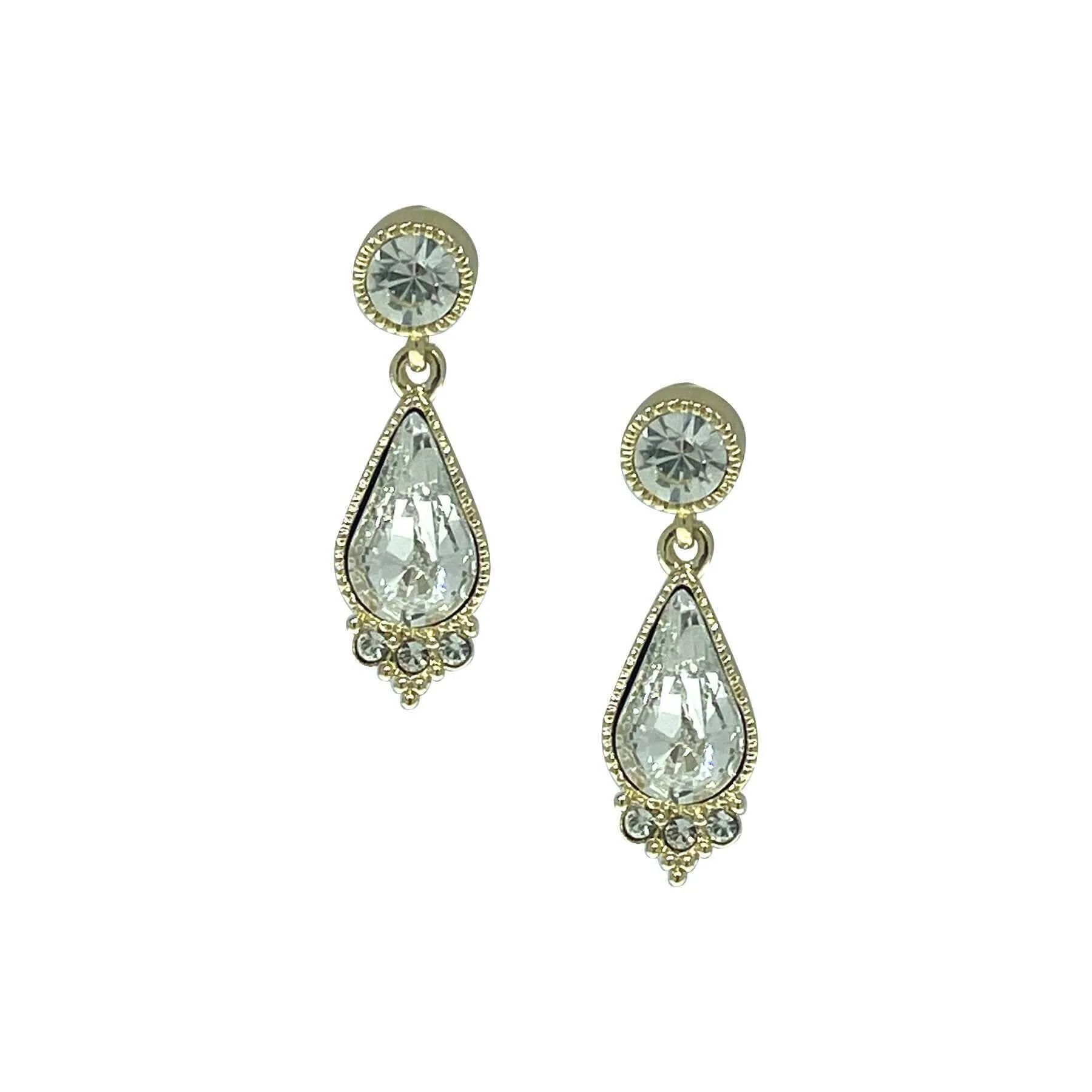 1928 Jewelry Austrian Crystal Teardrop Earrings 1928 Jewelry