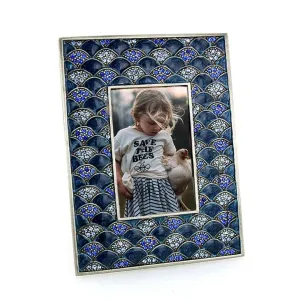 1928 Jewelry Azure Crystal Fan Symphony Rectangular Picture Frame 2" x 3" 1928 Jewelry