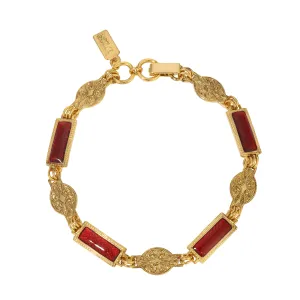 1928 Jewelry Baroque Heirloom Gold Link Bracelet 1928 Jewelry