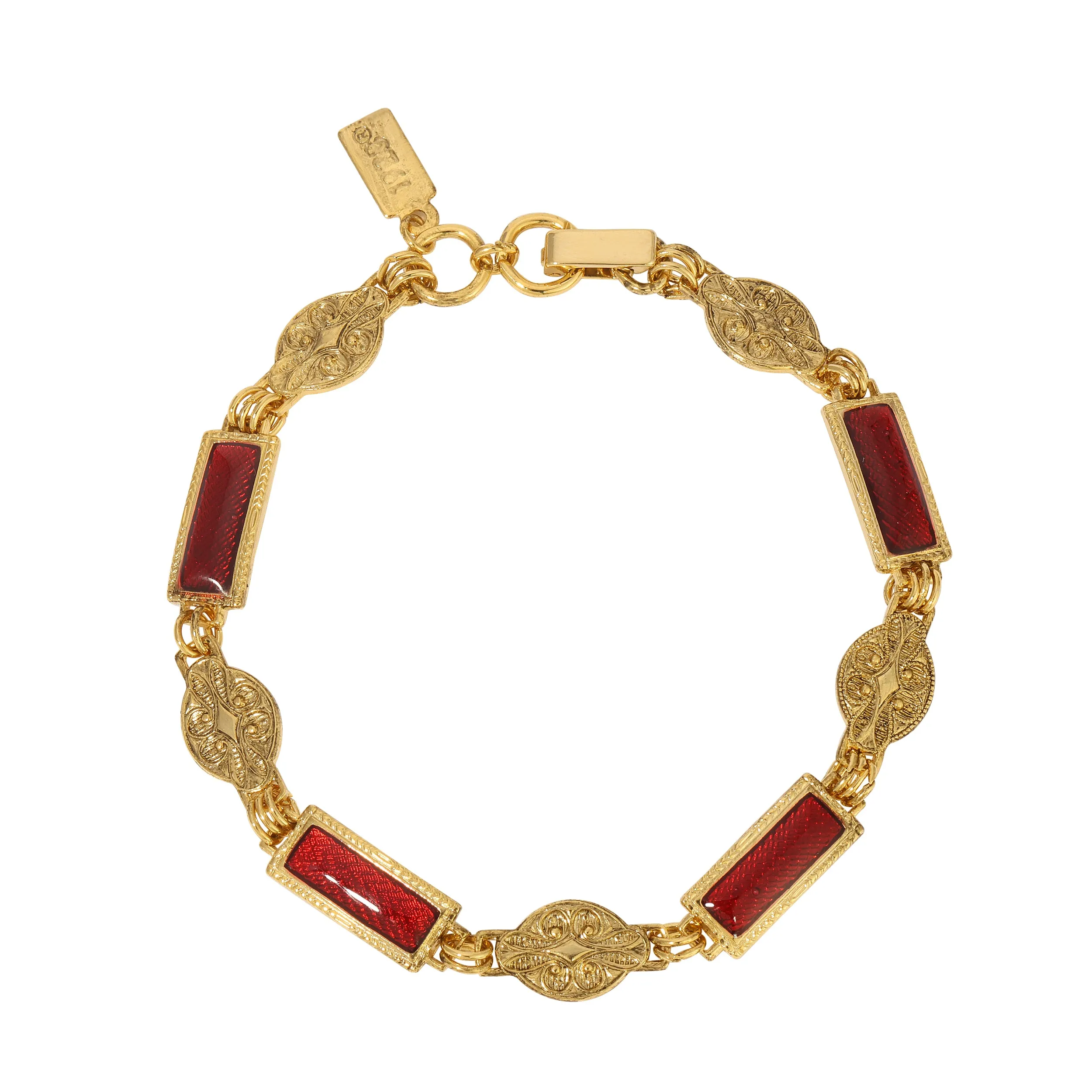1928 Jewelry Baroque Heirloom Gold Link Bracelet 1928 Jewelry