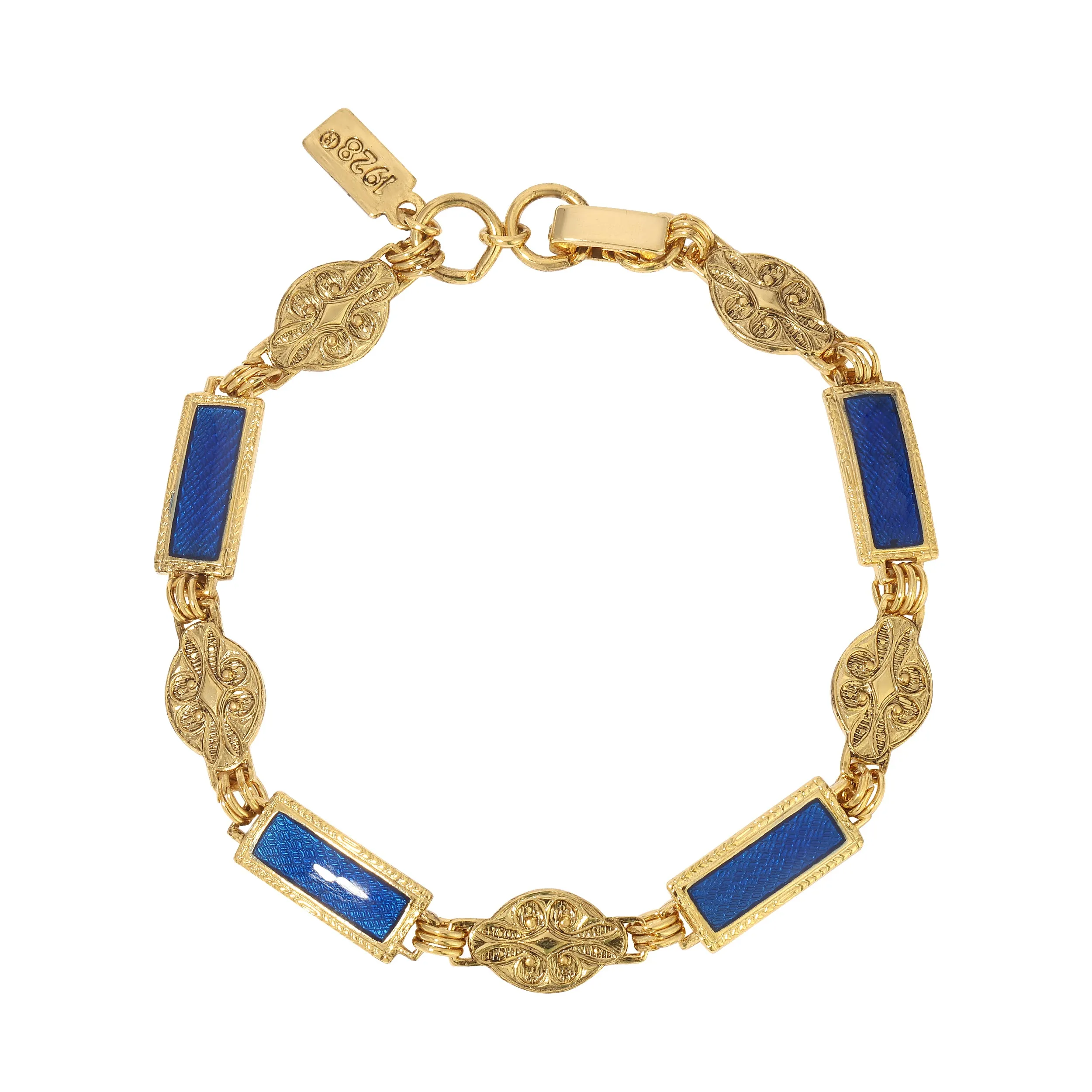 1928 Jewelry Baroque Heirloom Gold Link Bracelet 1928 Jewelry