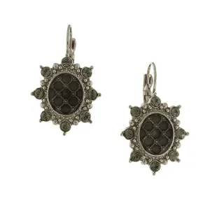 1928 Jewelry Black Diamond Starburst Drop Earrings 1928 Jewelry